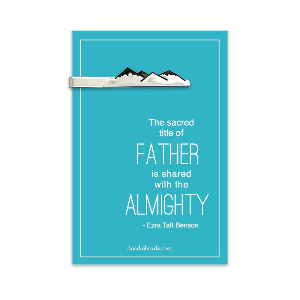 Mountain tie clip