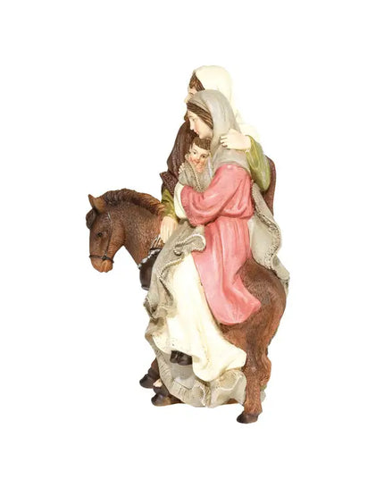 1 Piece Holy Family On Donkey 8.5"H