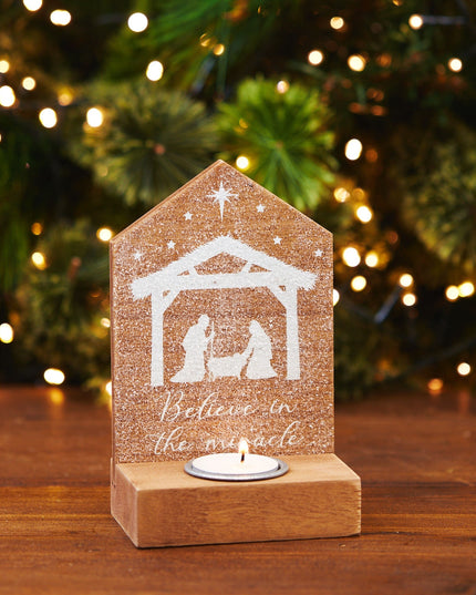 Nativity Tealight Holder
