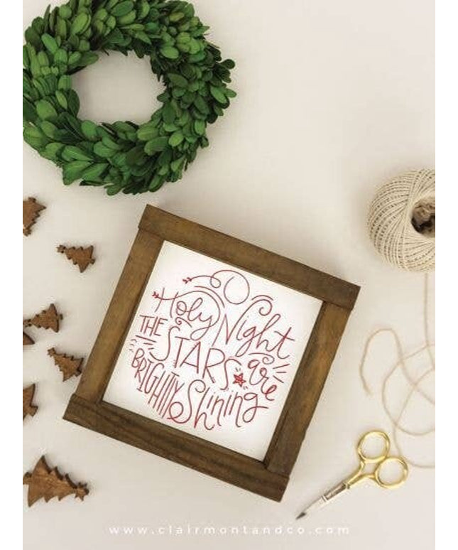 Wood Sign-O Holy Night 5x5