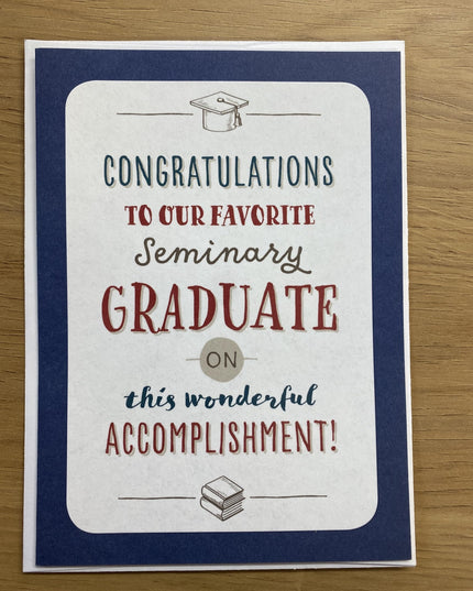 Congratulations Seminary Graduation Card