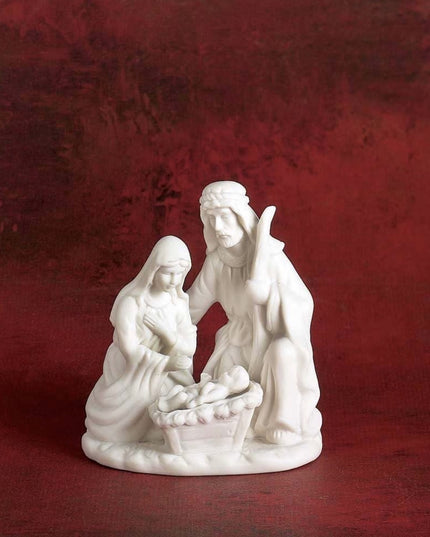 Nativity Holy Family On Base - Porcelain
