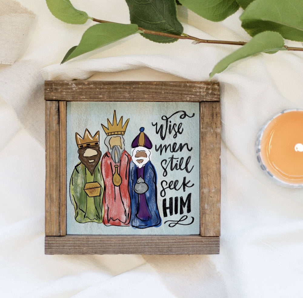 Wise Men Wood Sign 6x6