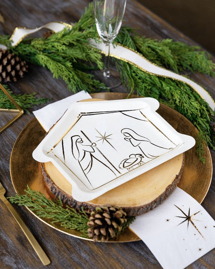 Nativity Nativity Shaped 9" Plate (Pack of 8)