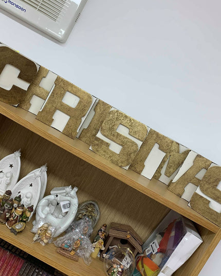 Christmas wooden word blocks