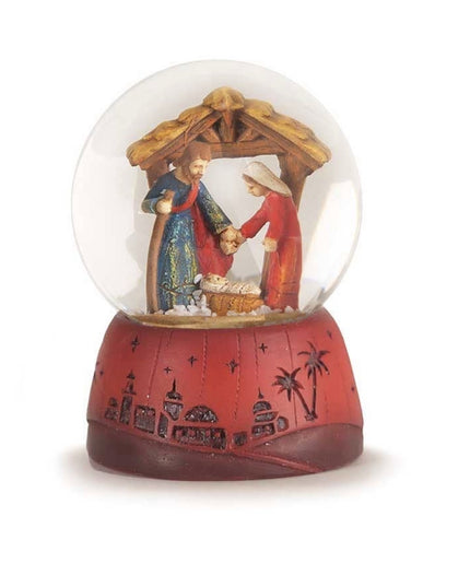 Holy Family In Creche Water Globe
