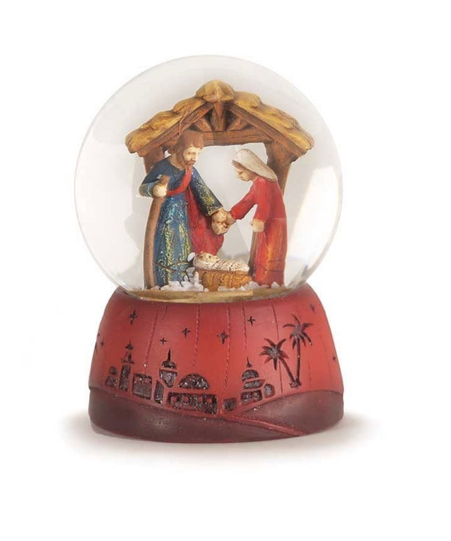 Holy Family In Creche Water Globe
