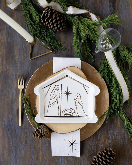 Nativity Nativity Shaped 9" Plate (Pack of 8)