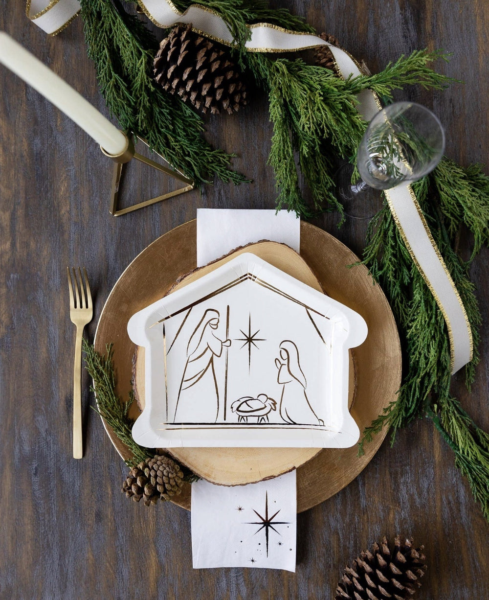 Nativity Nativity Shaped 9" Plate (Pack of 8)