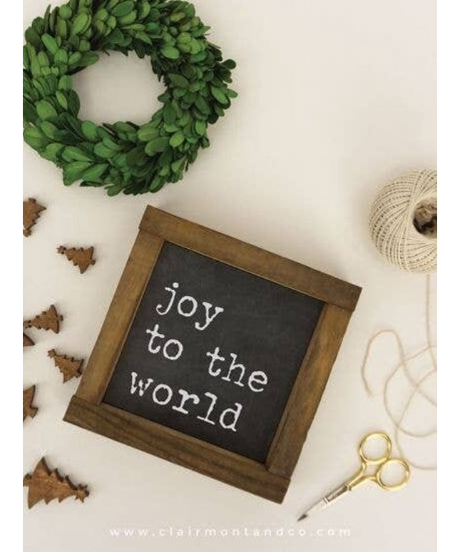 Wood Sign-Joy to the World 5x5