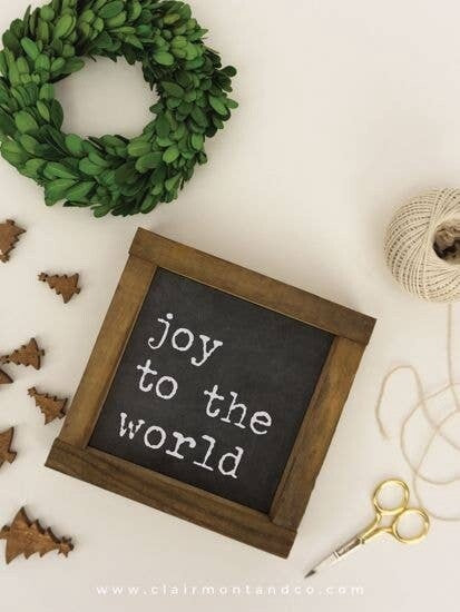 Wood Sign-Joy to the World 5x5