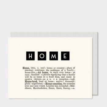 Dictionary Card - Home