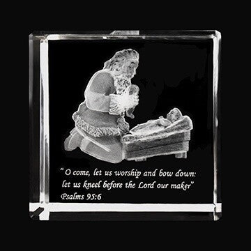 Laser Engraved Crystal Cube - Wondering Awe Crystal Cube