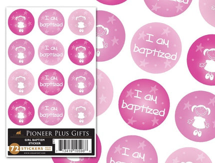 I Promise Baptism Stickers (Girl)