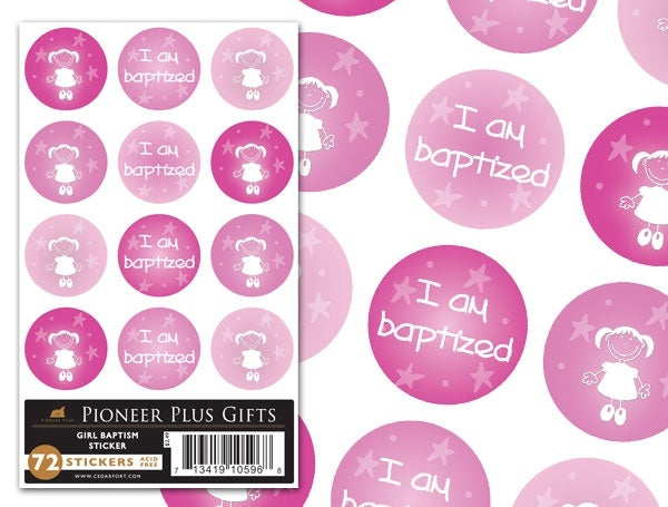 I Promise Baptism Stickers (Girl)