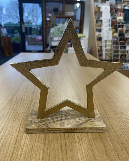 Metal Star Table Top Star Decoration Gold