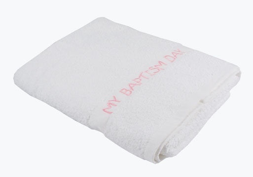 My Baptism Day Towel Pink