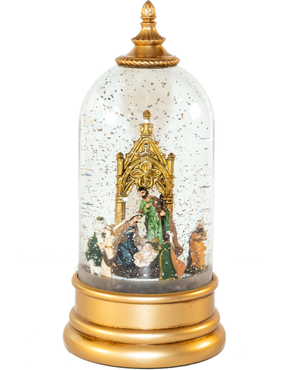 Holy Family with Rotating Wise Men Snow Globe