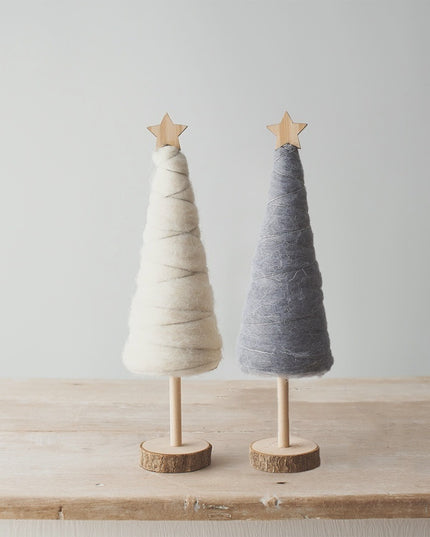 Wooden and Woollen Tree Decorations