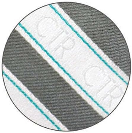 Youth CTR Silver and White Stripe Microfiber Necktie
