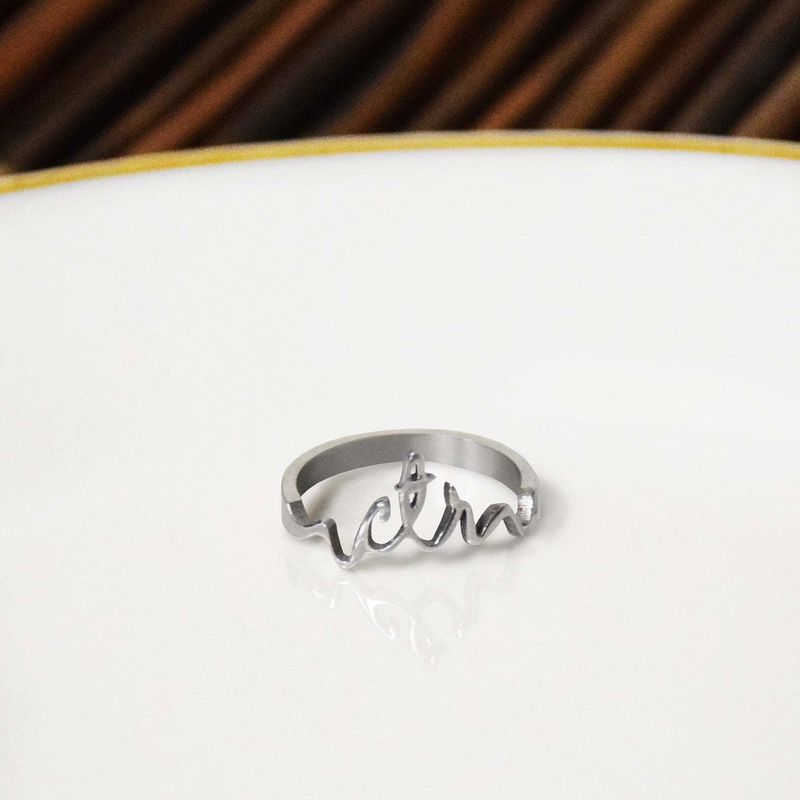 Cursive Stainless Steel Choose the Right CTR Ring