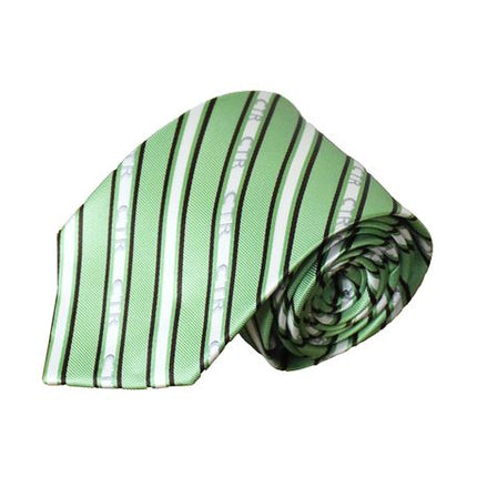 Boys' CTR Green and Brown Stripe Microfiber Necktie