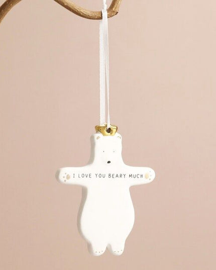 I Love You Beary Much Bear Hanging Decoration