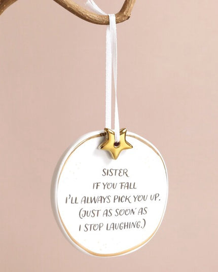 Sister Ceramic Hanging Decoration