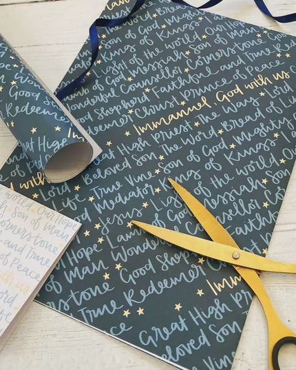 Names of Jesus Christmas Gift Wrap
