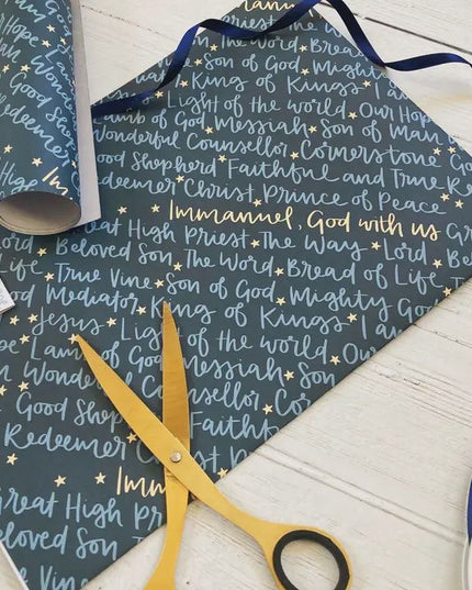 Names of Jesus Christmas Gift Wrap