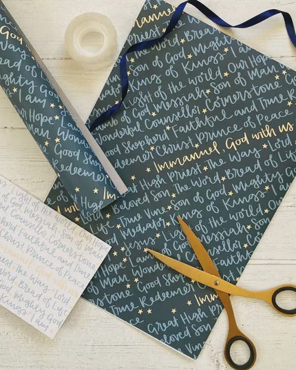 Names of Jesus Christmas Gift Wrap