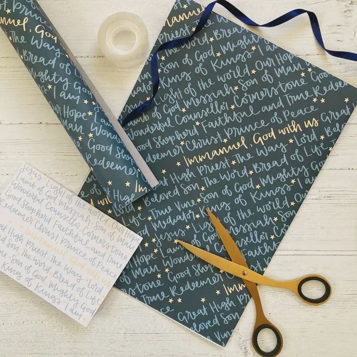Names of Jesus Christmas Gift Wrap