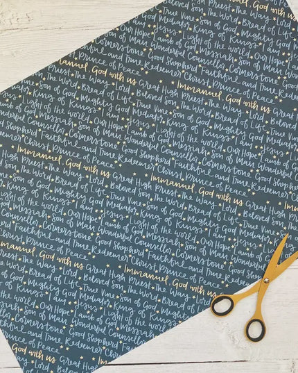 Names of Jesus Christmas Gift Wrap