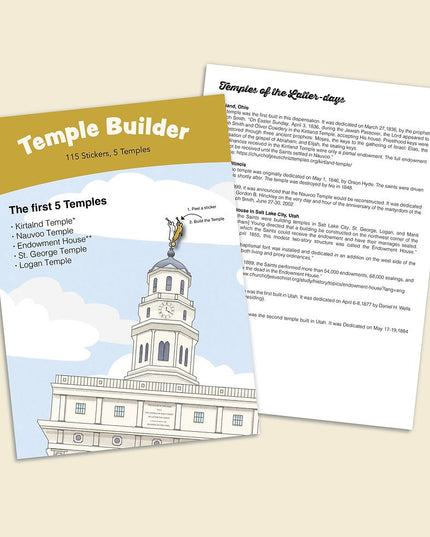 Temple Builder Set of 5 Sticker Pages