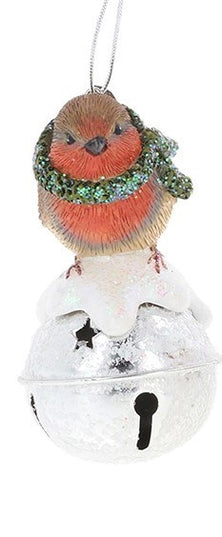 Sweet Festive Robin Bell Decoration