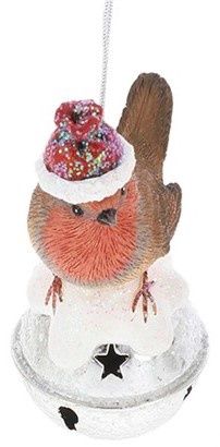 Sweet Festive Robin Bell Decoration