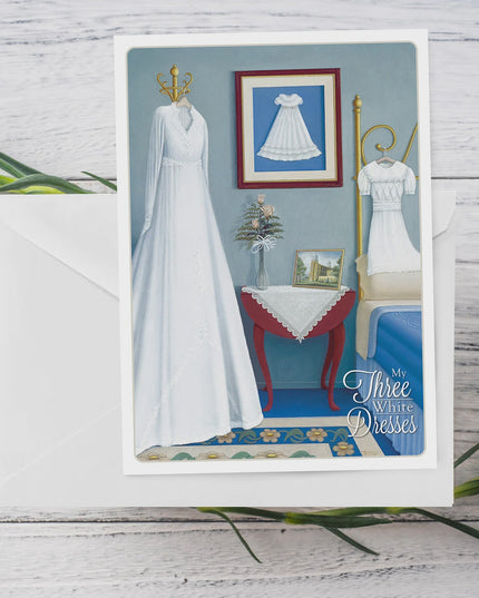 Three White Dresses Card