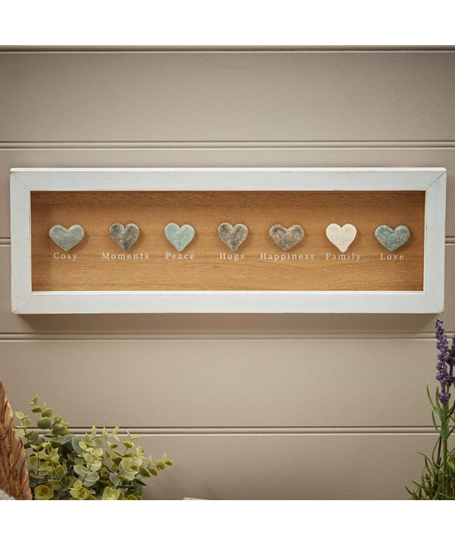Pebble Heart Wooden Plaque