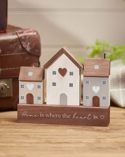Triple Wooden House Plaque