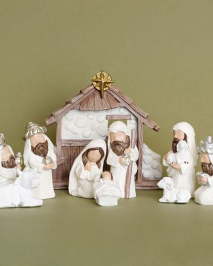Minimalistic Cream Nativity (10 Piece)