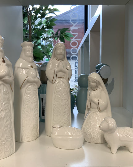 White Porcelain Nativity