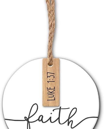 Ceramic White Christmas Ornament