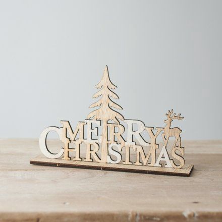 Merry Christmas Wooden Plaque