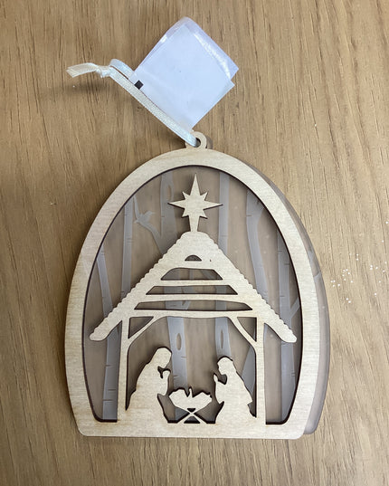 Nativity Snowglobe Christmas Ornament