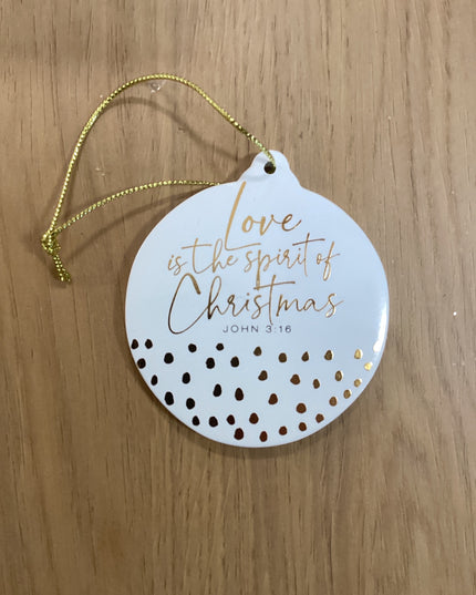 Christmas Ornament spirit of Christmas