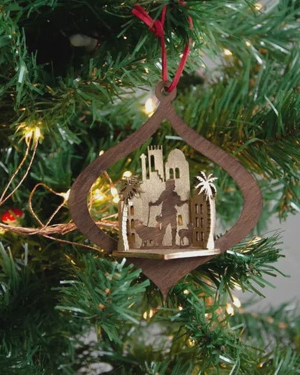 Shepherd Nativity Scene Christmas Ornament