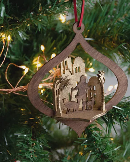 Shepherd Nativity Scene Christmas Ornament