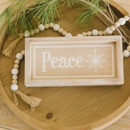 Love & Peace Reversible Wooden Sign
