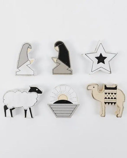 6 Piece Wooden Nativity