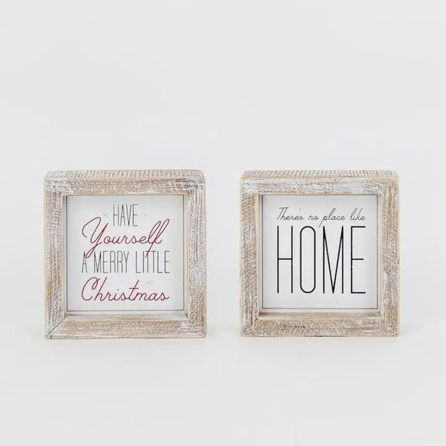 There's No Place Like Home Reversible Wooden Sign